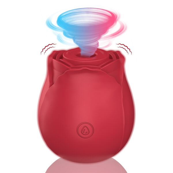 The Red Peach Rose Fantasy Sucking Vibrator