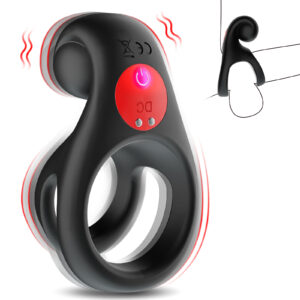 The Red Peach Vibing Cock Ring designed for shared couples’ stimulation
