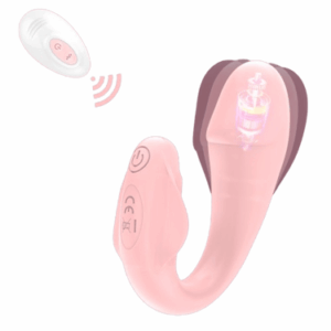 The Red Peach Wearable Thrusting Egg designed for rhythmic internal motion and hands-free pleasure